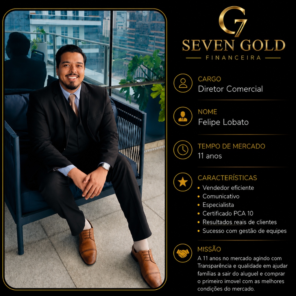 Apresentação profissional de Felipe Lobato, Diretor Comercial